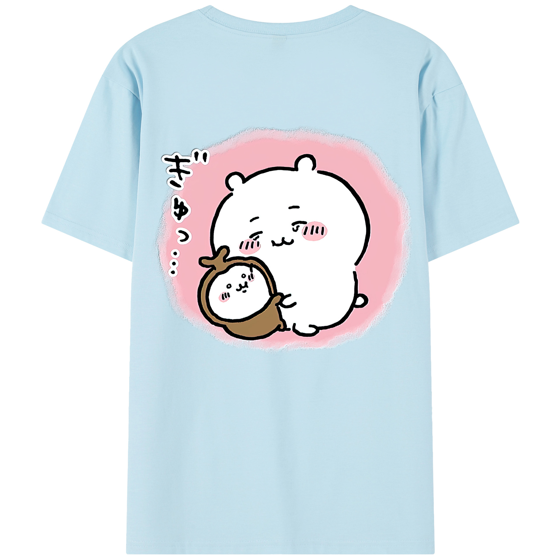 （画像用） ちいかわ ちいかわ Chii-kawa chiikawa 綿100％半袖Tシャツ（背面プリント）
